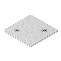 MODULAR SOLUTIONS ALUMINUM END CAP 90MM X 90MM W/HARDWARE